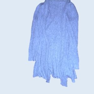 Shein Cardigan Sweater Light Blue Different Patterns Open Front Size S